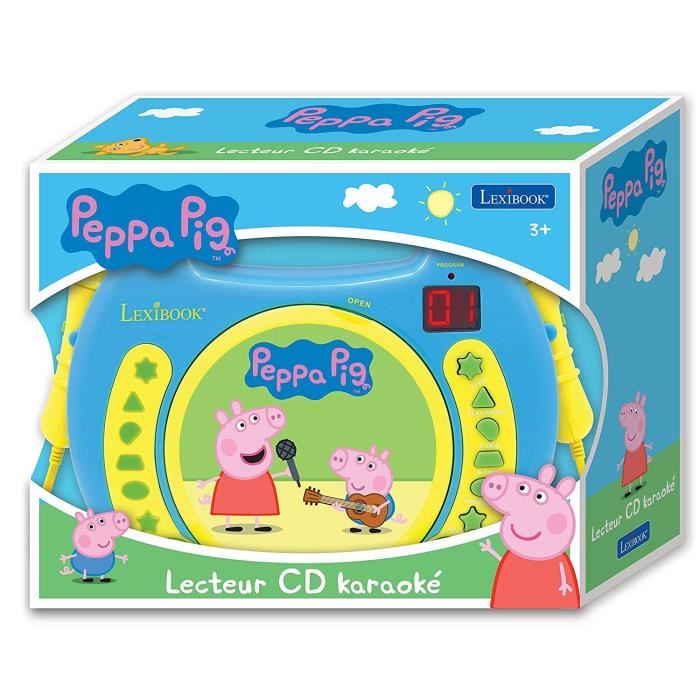 Lecteur Cd Karaoke Peppa Pig Avec 2 Microphones Lexibook