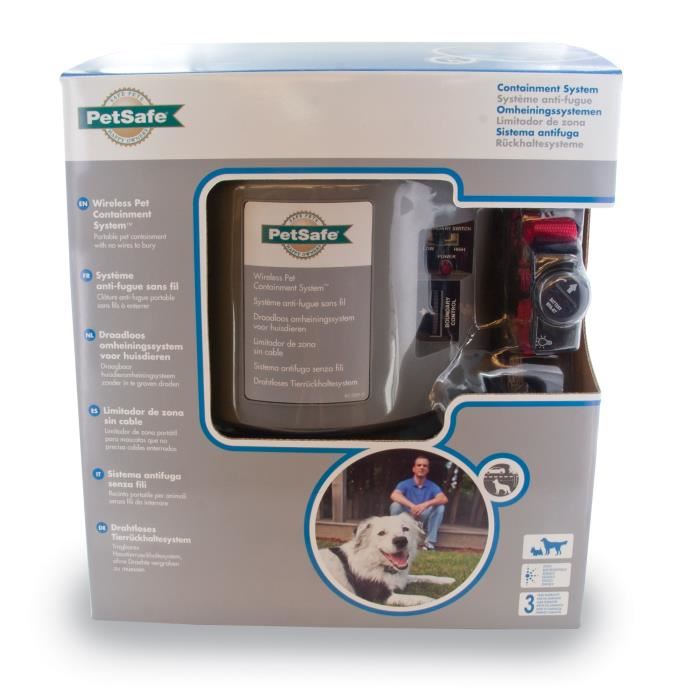 Petsafe Systeme Anti Fugue Sans Fil Et Portatif Avec Collier Anti Fugue Impermeable Rayon De Securite De 275m Max A Piles