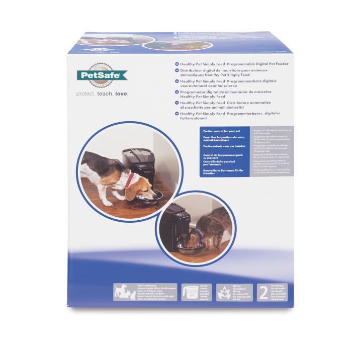 Petsafe Distributeur Automatique De Croquettes Pour Chienchat 56l Simply Feed Jusqua 12 Repasfonctionne Avec Piles Ou
