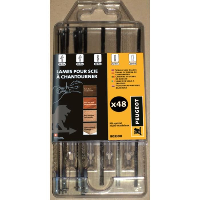 Kit De 48 Lames Pour Scie A Chantourner Peugeot Outillage 127 Mm Decoupe De Bois Et Plastiques