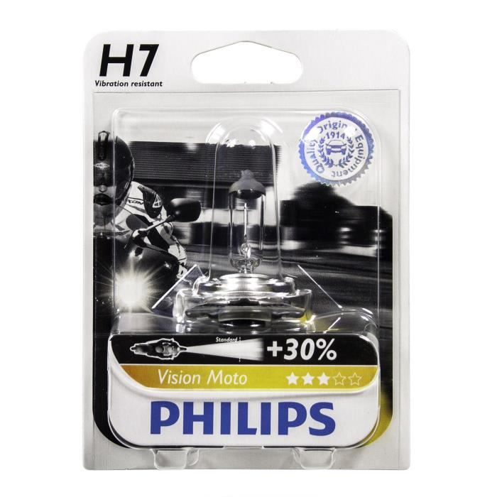 Ampoule Halogene Philips H7 Vision Moto 12v, 55w, 1 Piece