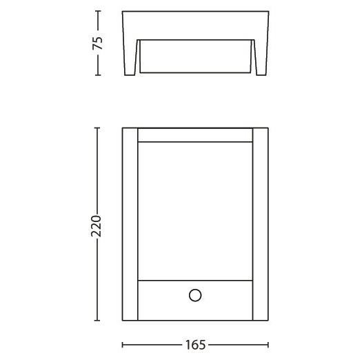 Applique Murale - Philips - Arbour Ir - 4000k - Anthracite - Ip44