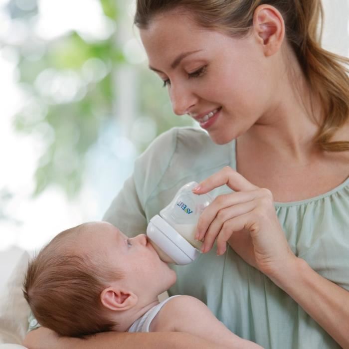 Philips Avent - 2 Tetines Natural - 0 Mois + /1 Trou A Debit Nouveau Ne