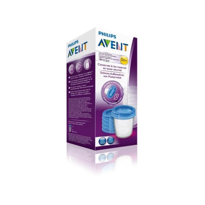 Philips Avent Scf61905 Pots De Conservation Reutilisables 5x 180ml