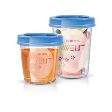 Philips Avent Scf721/20 Lot De 20 Pots De Conservation - Couvercle Etanche - Facile A Nettoyer