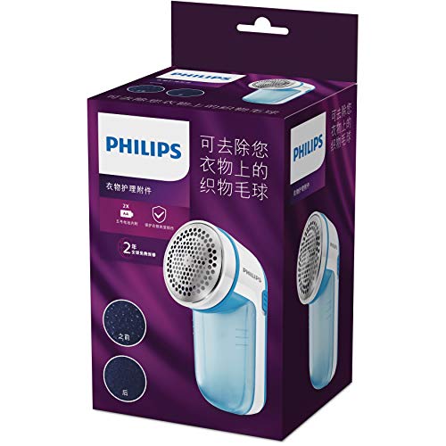 Philips Rasoir Anti Bouloche Et Anti Peluche 2 Hauteurs 3 Tailles De Mailles Piles Incluses Turquoise Gc02600