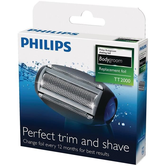 Grille De Rechange - Philips - Tt2000/43 - Compatible Tt2021 A Tt2030 - 100% Etanche - Nettoyage Facile
