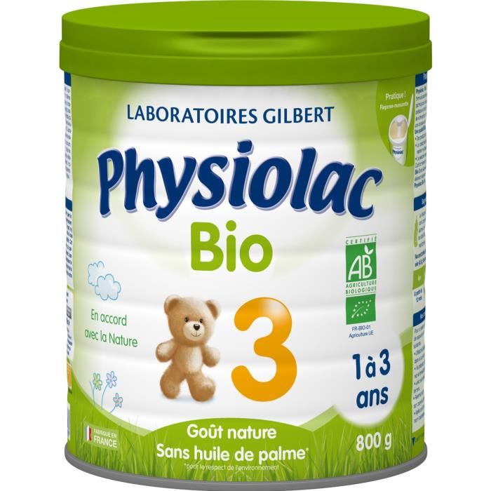 Physiolac Bio Lait Croissance 800g