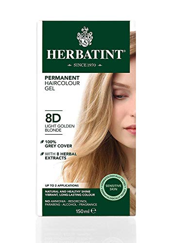 Herbatint Coloration Cheveux Naturelle 8D Blond Clair Dore - 150ml - Herbatint