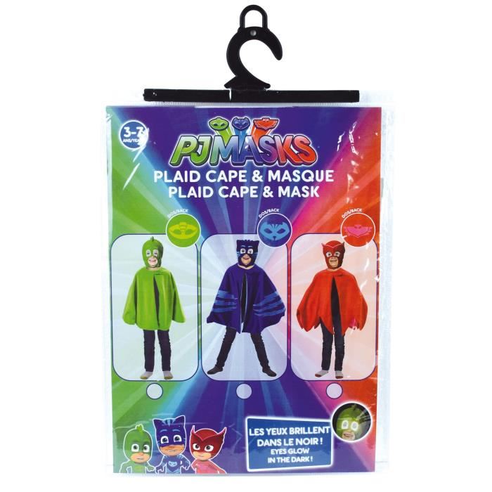 Cape Et Masque Bibou Pyjamasques Enfant Taille Unique