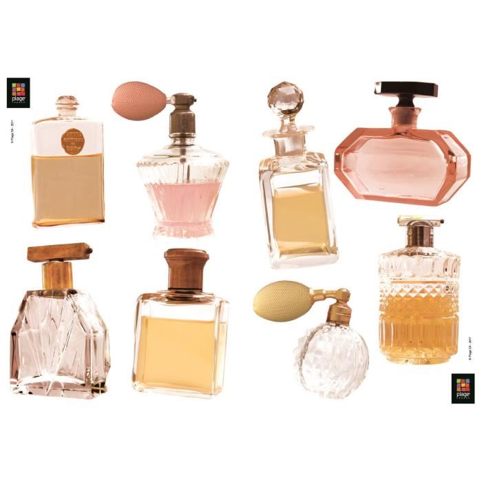 Plage Stickers Adhesif Mural Taille S - Parfums De La Reine2 Planches 297 X 21 Cm Divers Motifs