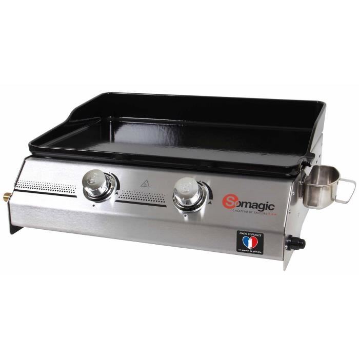 Plancha Made in France 2 feux caisson inox a poser