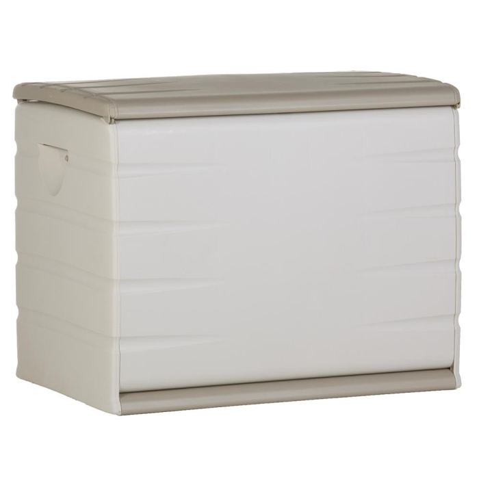 Plastiken Coffre 260l Interieur/exterieur Fonctionnel Et Esthetique Cadenassable Avec Roulettes Beige