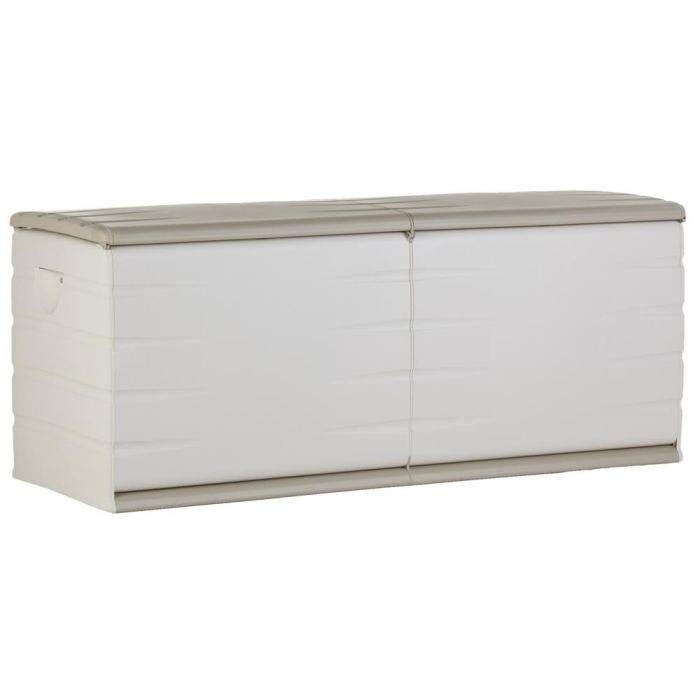 Plastiken Coffre 450l Interieurexterieur Fonctionnel Et Esthetique Cadenassable Avec Roulettes Beige