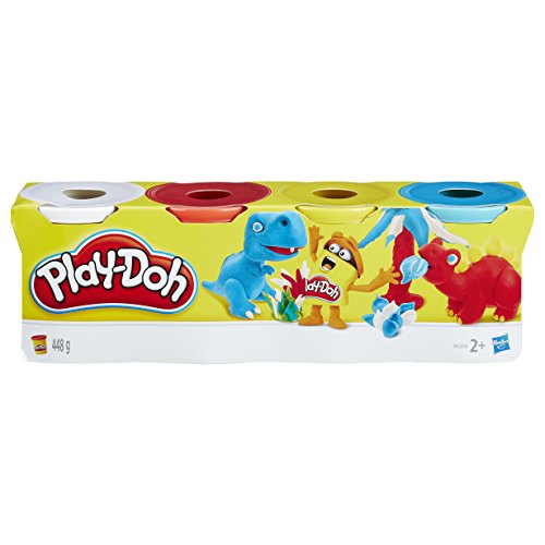 Play-doh - 4 Pots Couleurs Tropicales 448g - Ref B6509