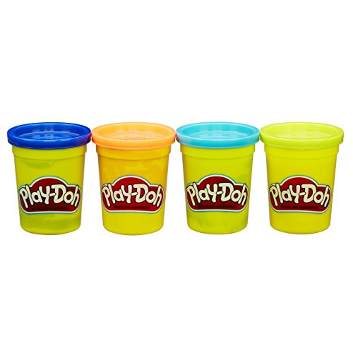 Play-Doh - 4 pots couleurs tropicales 448g - ref B6509