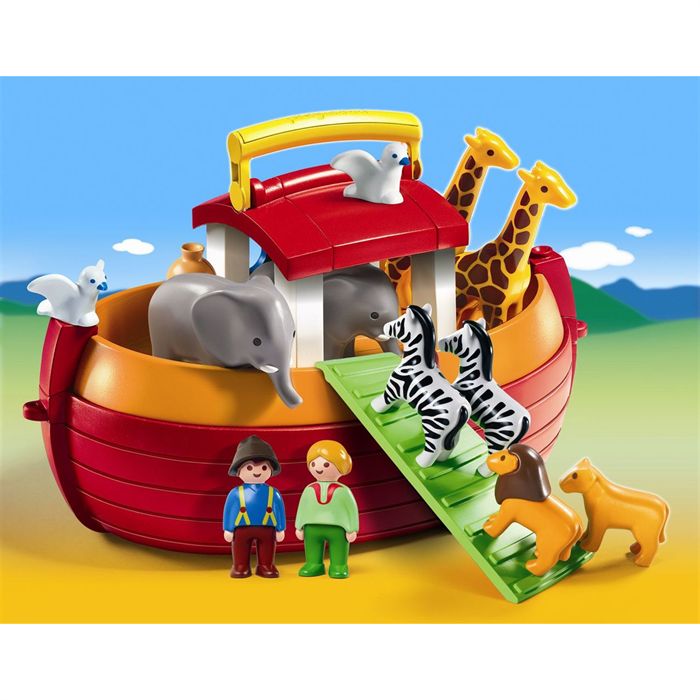 Playmobil 6765 Arche De Noe Transportable Jaune Plastique Enfant Mixte