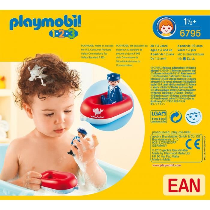 Playmobil 1.2.3. - Vacancier Avec Bateau - 6795 - Enfant - Mixte