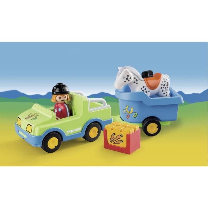 Playmobil 6958 - Vehicule Avec Remorque À Cheval