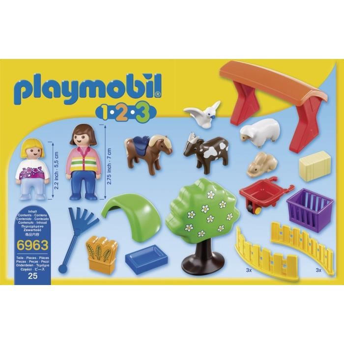 Playmobil 123 6963 Parc Animalier Pour Enfants De 18 Mois Et Plus