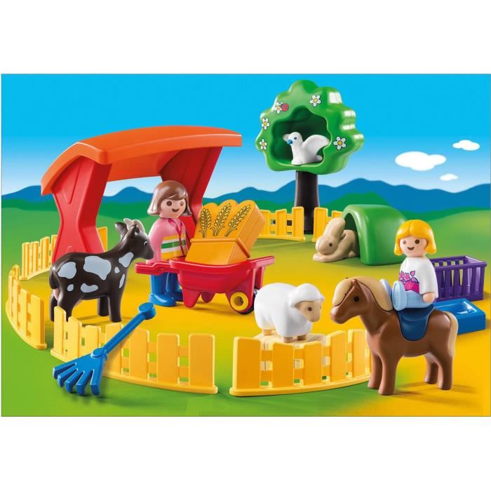 Playmobil 123 6963 Parc Animalier Pour Enfants De 18 Mois Et Plus