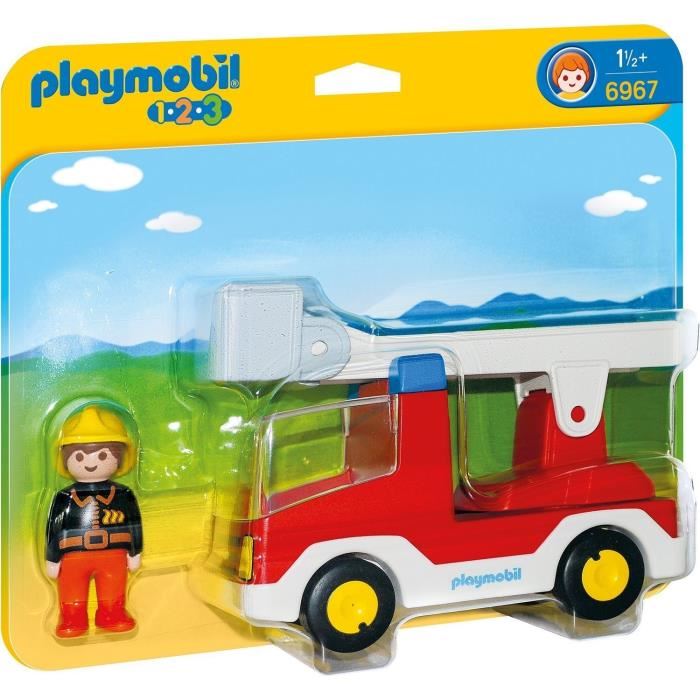 Playmobil Camion De Pompier 6967 Avec Echelle Pivotante Playmobil 123