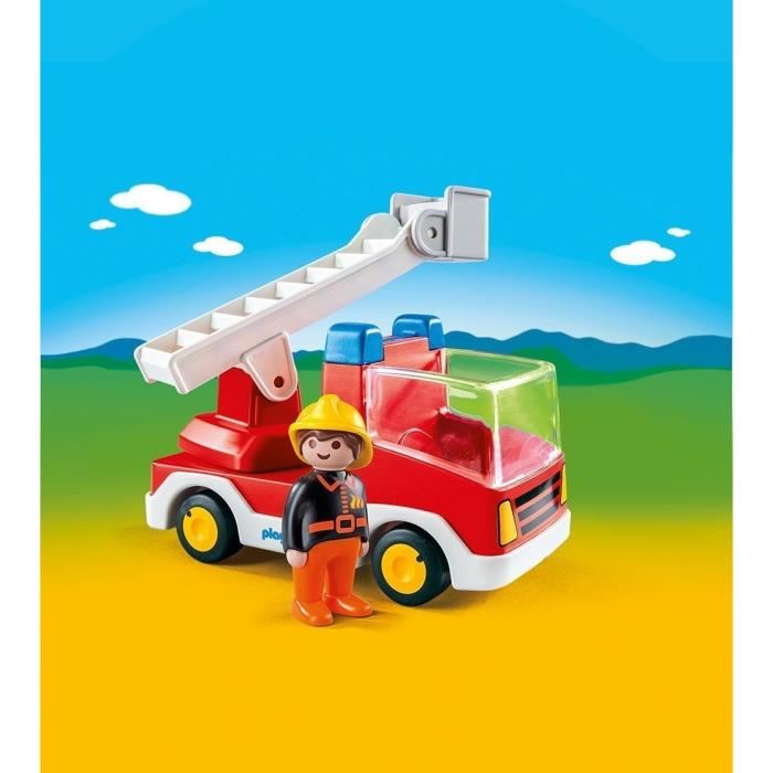 Playmobil Camion De Pompier 6967 Avec Echelle Pivotante Playmobil 123