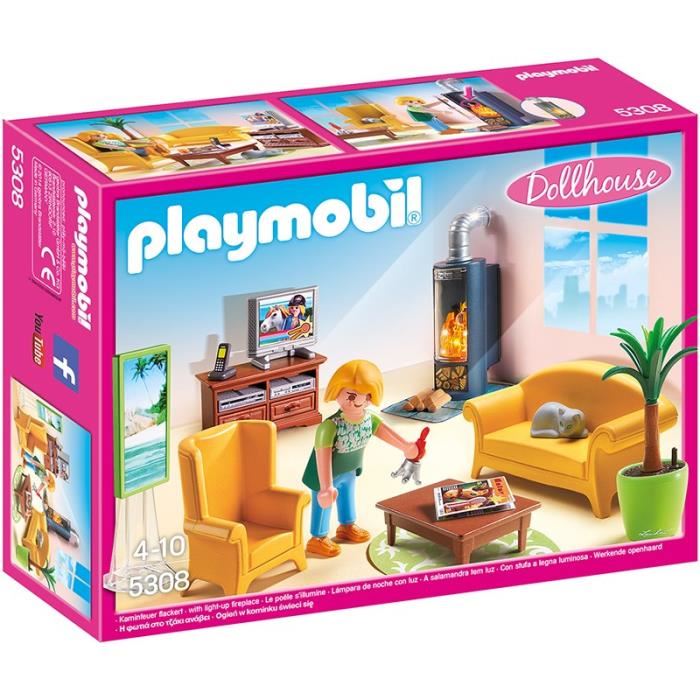 Playmobil 5308 Salon Avec Poele A Bois