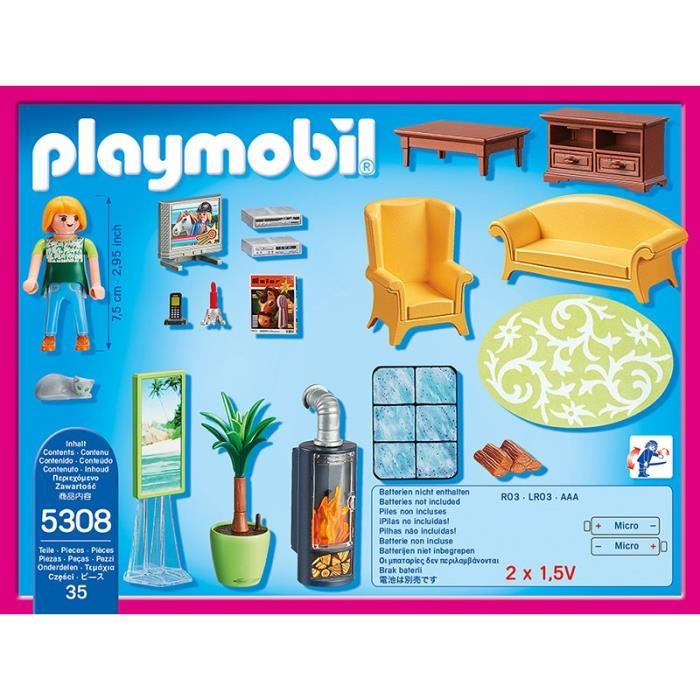 Playmobil 5308 Salon Avec Poele A Bois