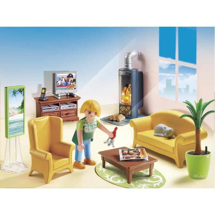 Playmobil 5308 Salon Avec Poele A Bois