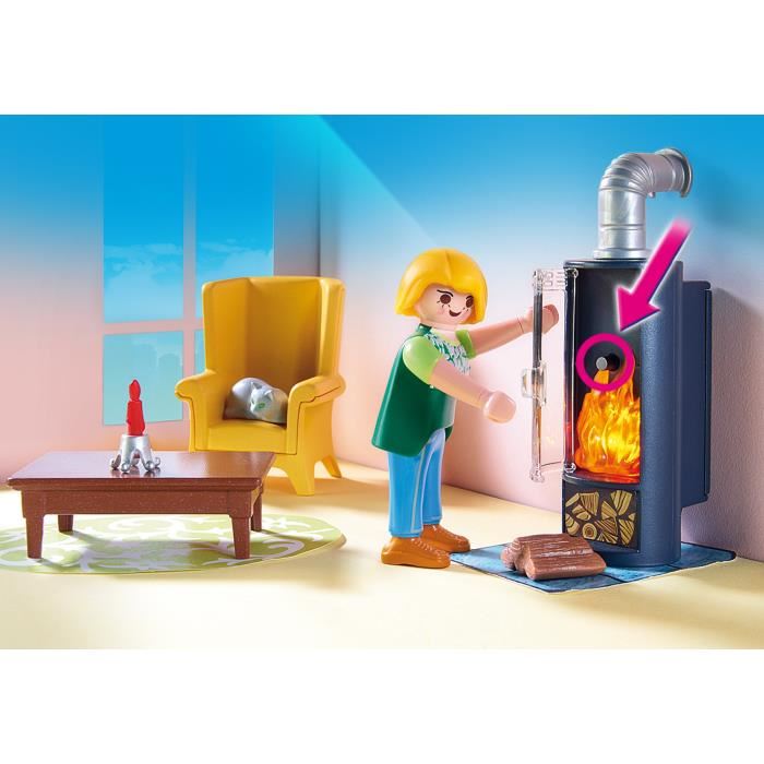 Playmobil 5308 Salon Avec Poele A Bois