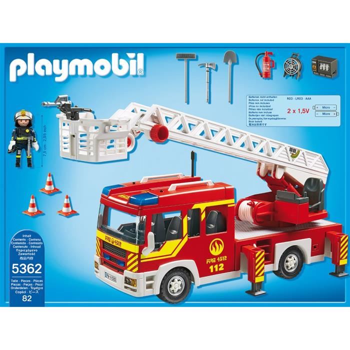 Playmobil 5362 - Camion Pompier Avec Échelle