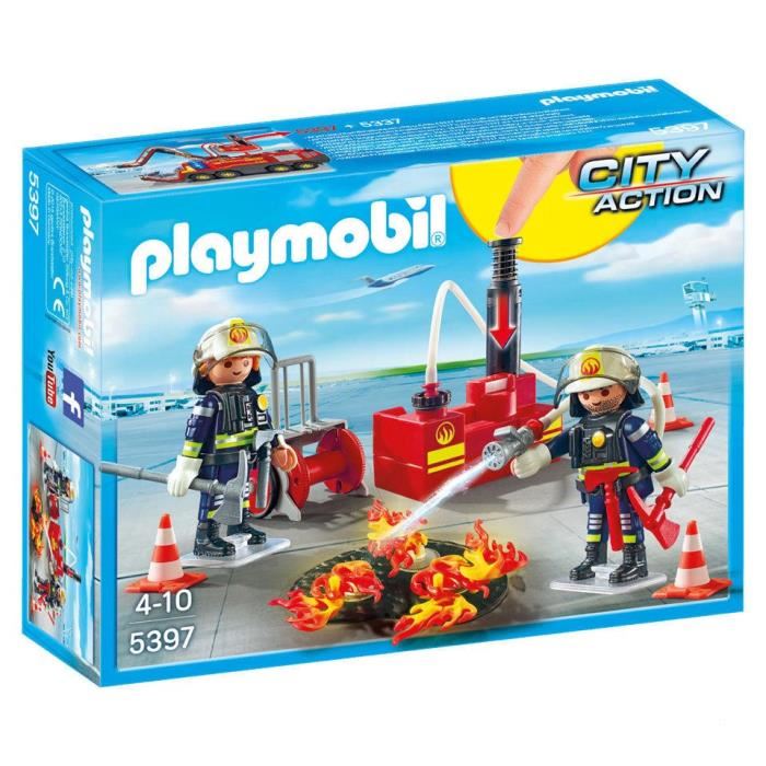 Playmobil City Action Pompiers Avec Materiel Dincendie Jouet Pour Garcon De 4 Ans Et Plus