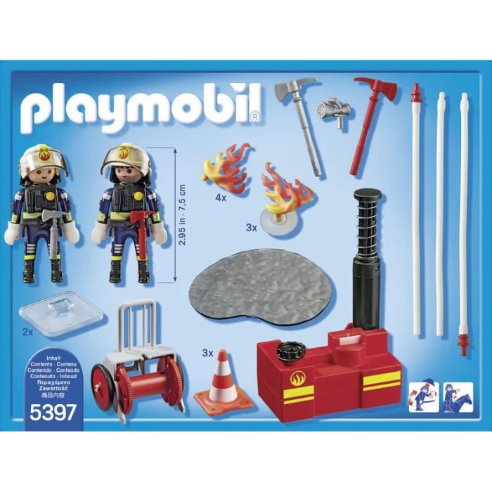 Playmobil City Action Pompiers Avec Materiel Dincendie Jouet Pour Garcon De 4 Ans Et Plus
