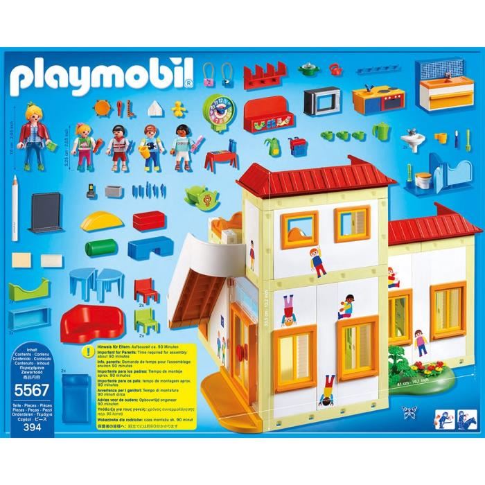 Playmobil - City Life - La Garderie - 5 Personnages - 4 Espaces De Jeux - Accessoires Inclus