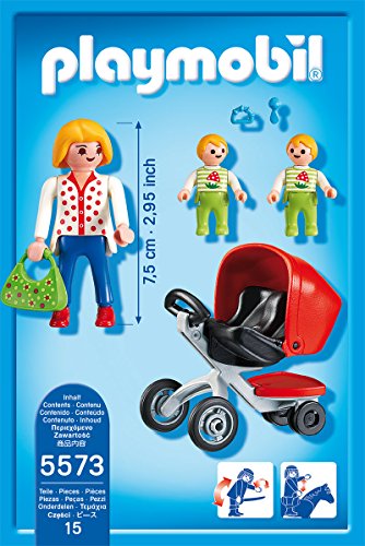 Playmobil  - Maman avec jumeaux et landau - 5573