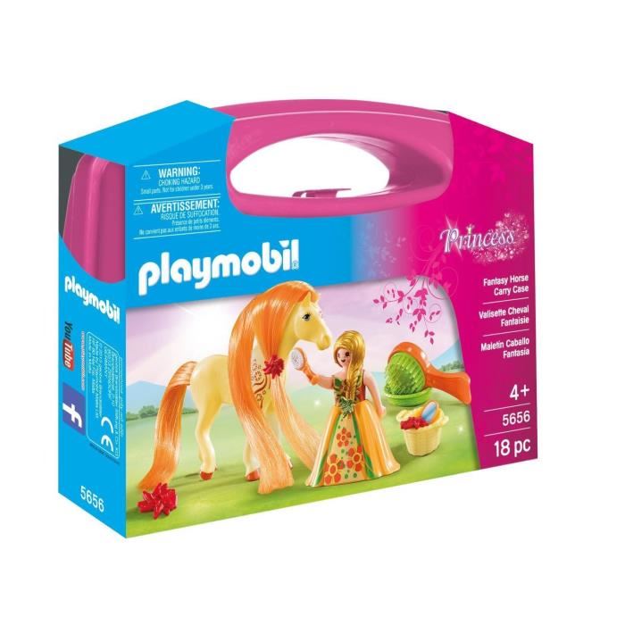 Playmobil - Valisette Princesse Et Cheval A Coiffer - Mixte - A Partir De 4 Ans