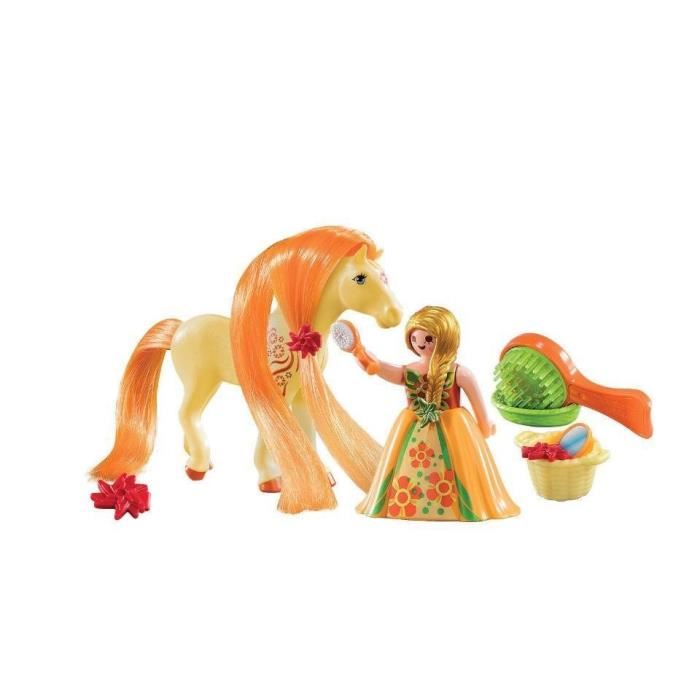Playmobil - Valisette Princesse Et Cheval A Coiffer - Mixte - A Partir De 4 Ans