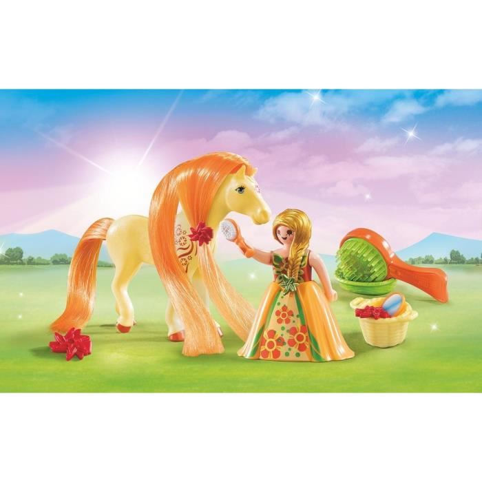 Playmobil - Valisette Princesse Et Cheval A Coiffer - Mixte - A Partir De 4 Ans
