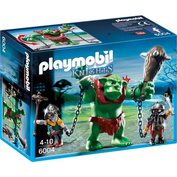 Playmobil 6004 Soldats Nains Avec Troll 0115