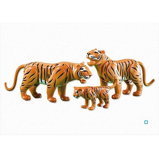 Playmobil - Le Zoo - Couple De Tigres Avec Bebe - Mixte - City Life