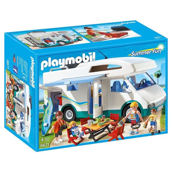 Famille Avec Un Camping Car Summer Fun 6671 Playmobil - La Boite