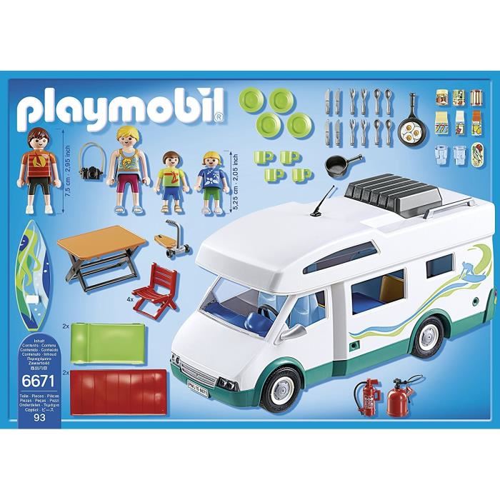 Famille Avec Un Camping Car Summer Fun 6671 Playmobil - La Boite