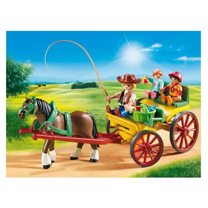 Playmobil 6932 Country Caleche Avec Attelage