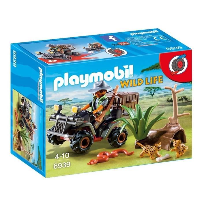 Playmobil - Braconnier Avec Quad - Wild Life - 11 Pieces - Des 4 Ans