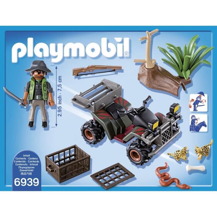 Playmobil - Braconnier Avec Quad - Wild Life - 11 Pieces - Des 4 Ans