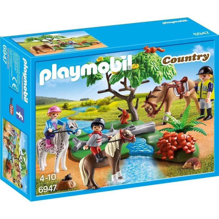 Playmobil - Country - Cavaliers Avec Poneys Et Cheval - Mixte - A Partir De 4 Ans