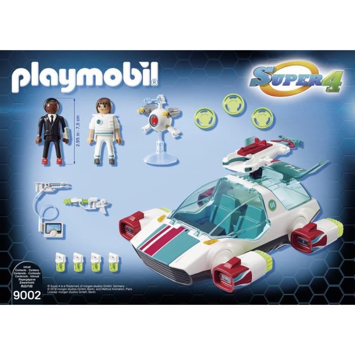 Playmobil 9002 Super 4 Vaisseau Spatial Fulgurix Avec Gene Et Franz