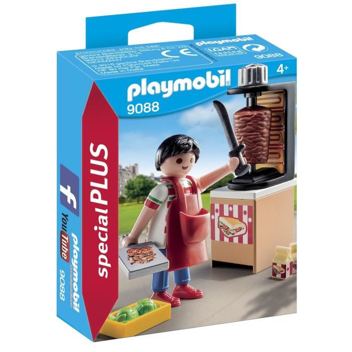 Playmobil Special Plus - Vendeur De Kebab - Modele 9088 - Contient 1 Personnage Et Des Accessoires