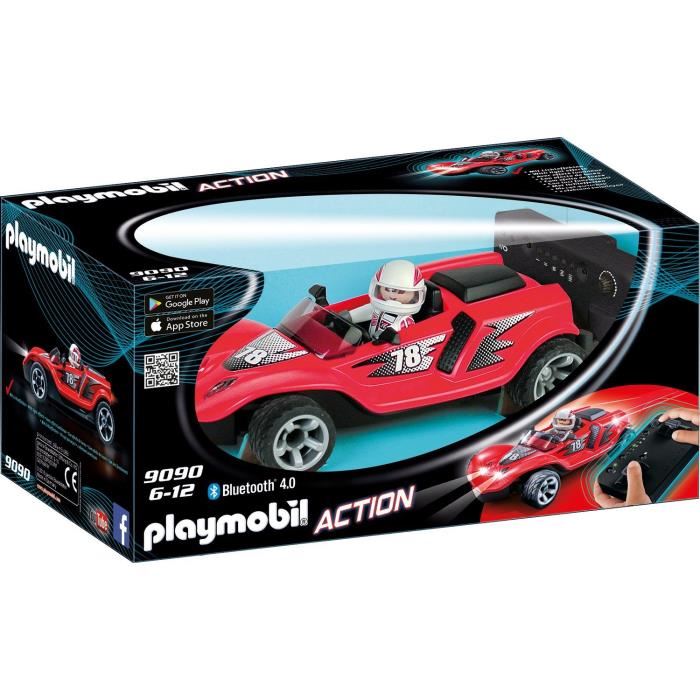 Playmobil 9090 - Voiture De Course Radiocommandee Rouge - Sports & Action